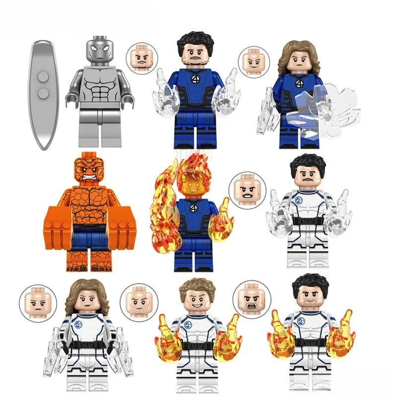 Fantastic Four First Steps Set of 9 Lego Minifigures Custom Toys - DelsBricks MinifiguresMinifiguresDelsBricks MinifiguresDelsbricks
