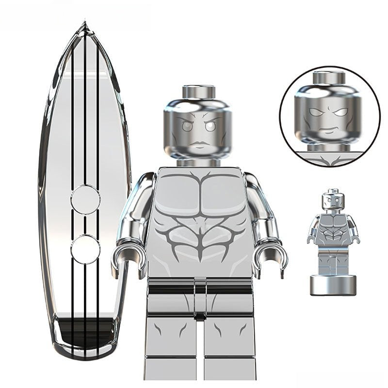 Fantastic Four Silver Surfer Lego Minifigures Custom Toys 2 - DelsBricks MinifiguresMinifiguresDelsBricks MinifiguresDelsbricks