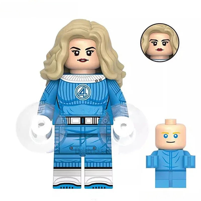 Fantastic Four Sue Storm Invisble Woman Lego Minifigures Custom Toys 4 - DelsBricks MinifiguresMinifiguresDelsBricks MinifiguresDelsbricks