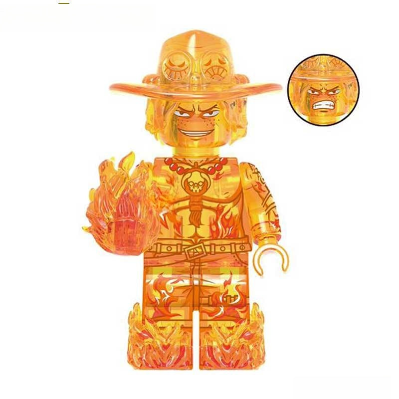 Fire Ace from One Piece Lego Anime Minifigures with Cape - DelsBricks MinifiguresMinifiguresDelsBricks MinifiguresDelsbricks