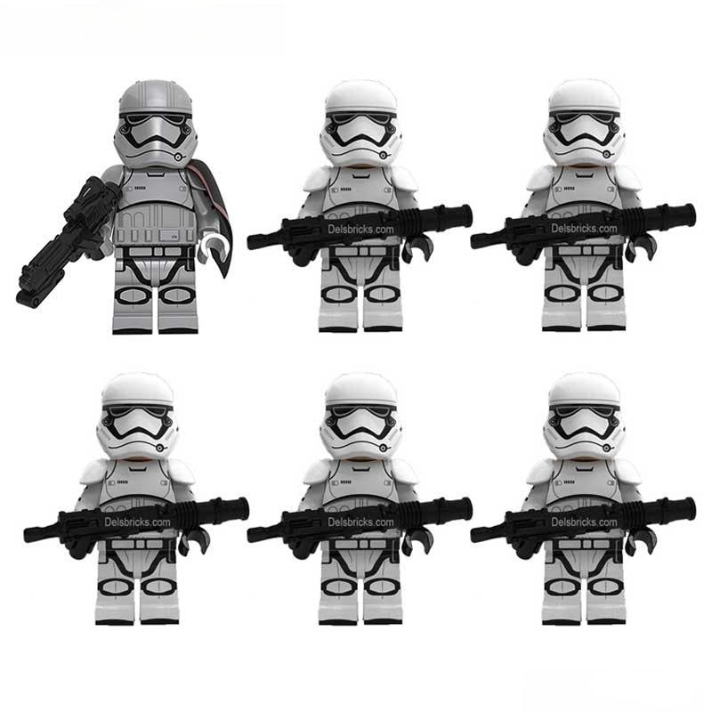 First Order Stormtrooper Set of 6 Lego Star Wars Minifigures custom toys - DelsBricks MinifiguresLego Star Wars MinifiguresDelsBricks MinifiguresDelsbricks.com