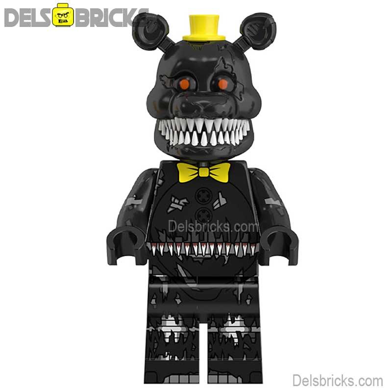 Five Nights At Freddys Nightmare Freddy Lego Minifigures custom toys 1 - DelsBricks MinifiguresLego Horror MinifiguresDelsBricks MinifiguresDelsbricks.com