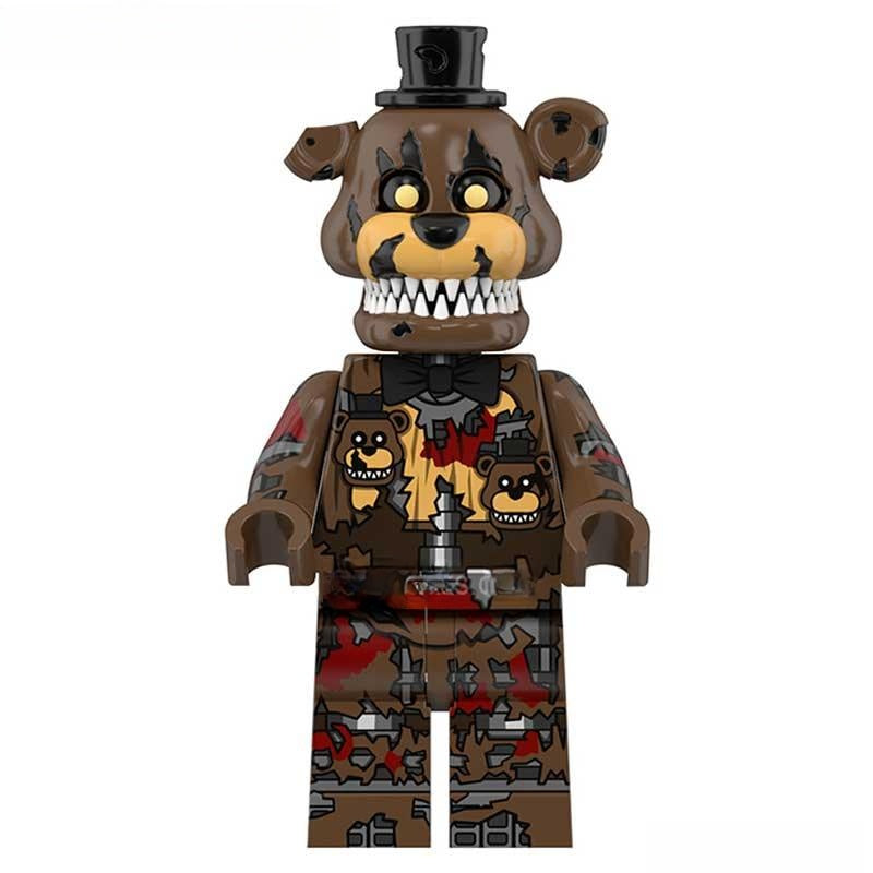 Five Nights At Freddys Nightmare Freddy Lego Minifigures custom toys - DelsBricks MinifiguresLego Horror MinifiguresDelsBricks MinifiguresDelsbricks.com