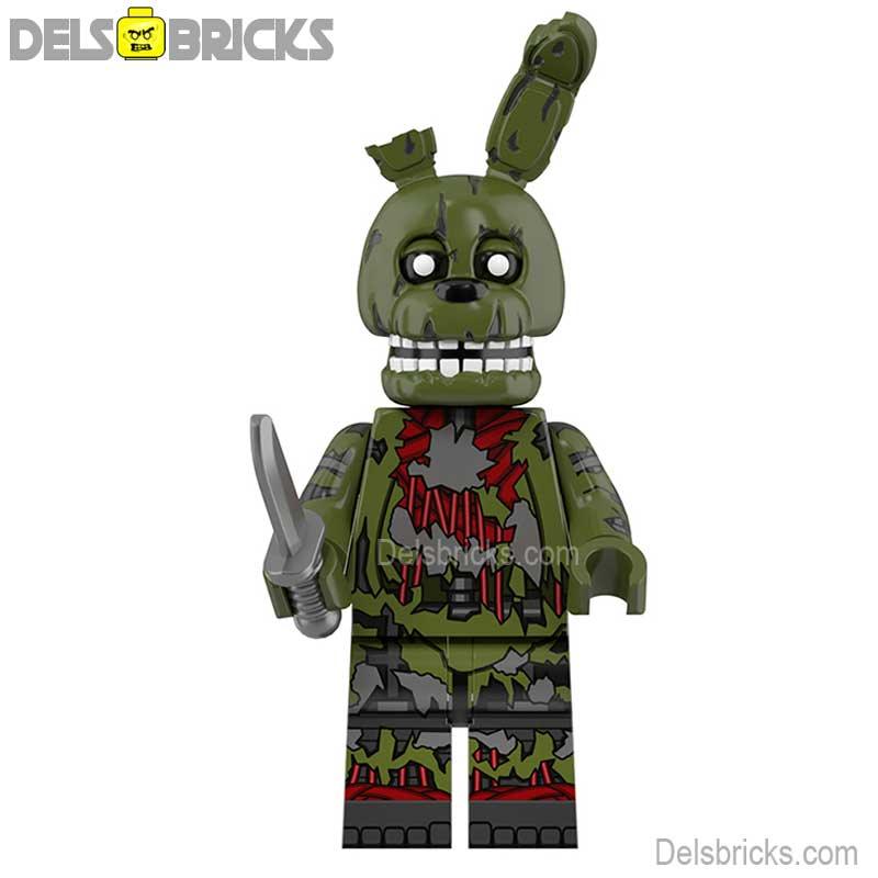 Five Nights At Freddys Springtrap Lego Minifigures custom toys - DelsBricks MinifiguresLego Horror MinifiguresDelsBricks MinifiguresDelsbricks.com