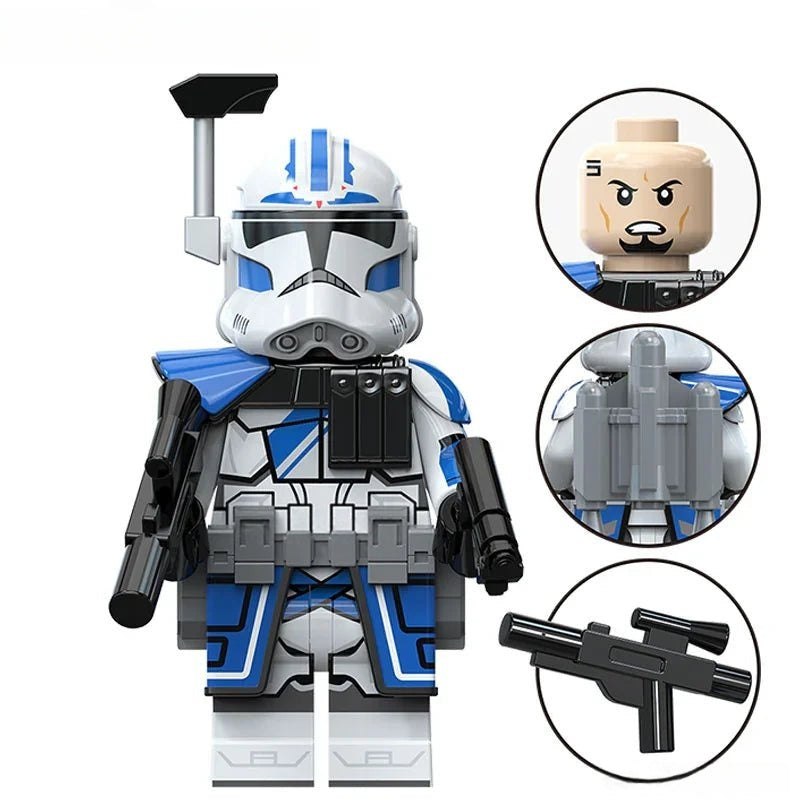 Fives 501st Clone trooper Star Wars Lego Minifigures Custom Toys S3 - DelsBricks MinifiguresLego Star Wars MinifiguresDelsBricks MinifiguresDelsbricks.com
