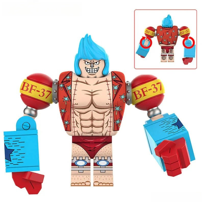 Franky Big Figure ONE PIECE Anime Lego Minifigures custom toys 1 - DelsBricks MinifiguresMinifiguresDelsBricks MinifiguresDelsbricks