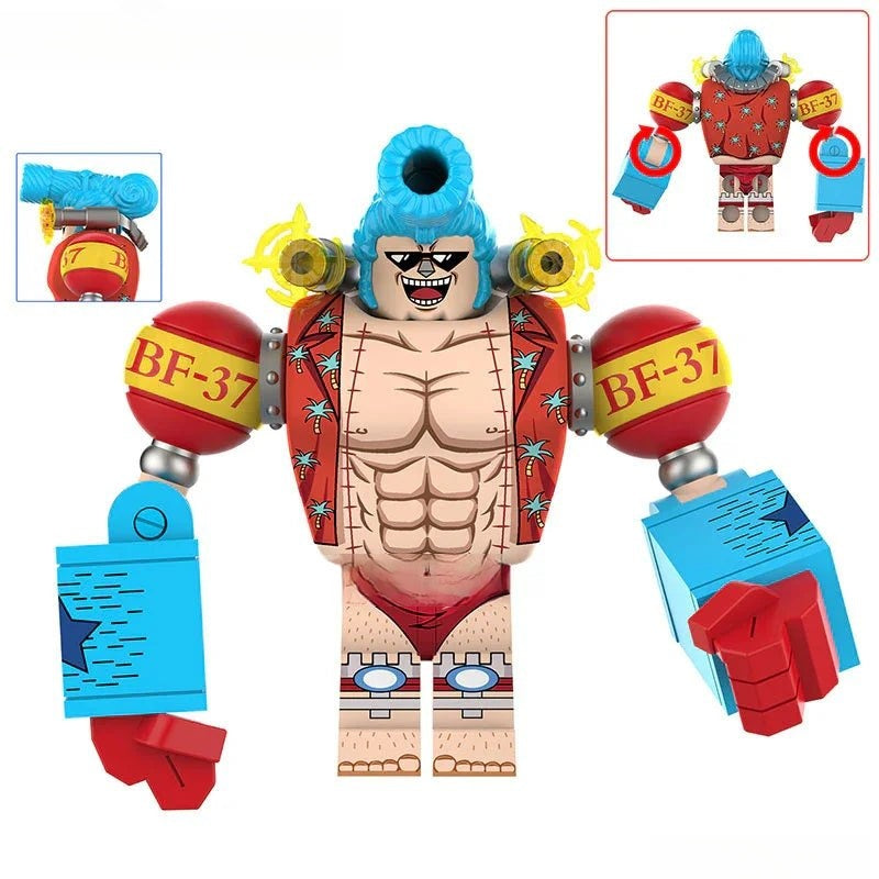 Franky Big Figure ONE PIECE Anime Lego Minifigures custom toys 2 - DelsBricks MinifiguresMinifiguresDelsBricks MinifiguresDelsbricks