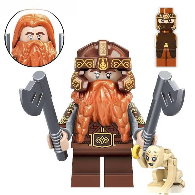 Gimli from Lord of The Rings Lego Minifigures Custom Toys 1 - DelsBricks MinifiguresMinifiguresDelsBricks MinifiguresDelsbricks