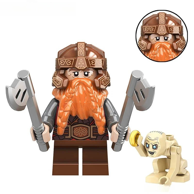 Gimli Lord of The Rings Lego Minifigures Custom Toys 2 - DelsBricks MinifiguresMinifiguresDelsBricks MinifiguresDelsbricks