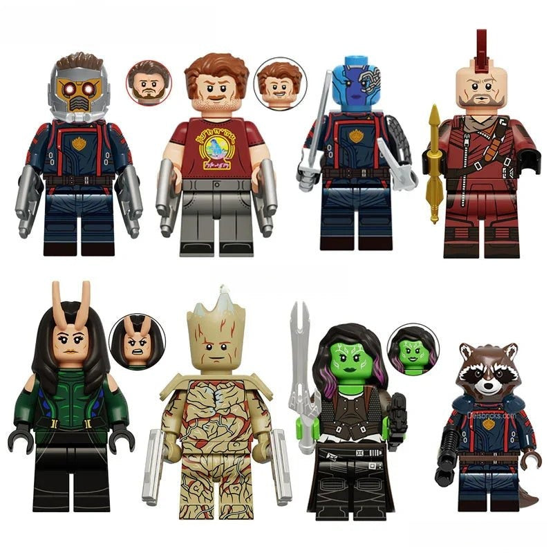 Guardians of the Galaxy set of 8 Best Lego Minifigures Custom Toys - DelsBricks MinifiguresMinifiguresDelsBricks MinifiguresDelsbricks