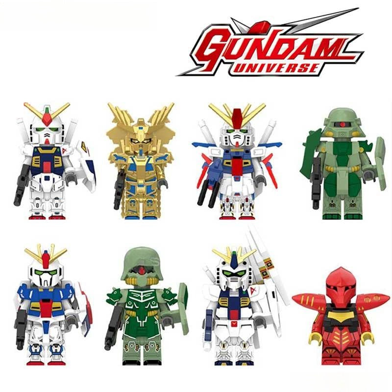 Gundam Anime Series Mech Suits set of 8 Lego Minifigures Custom Toys - DelsBricks MinifiguresMinifiguresDelsBricks MinifiguresDelsbricks