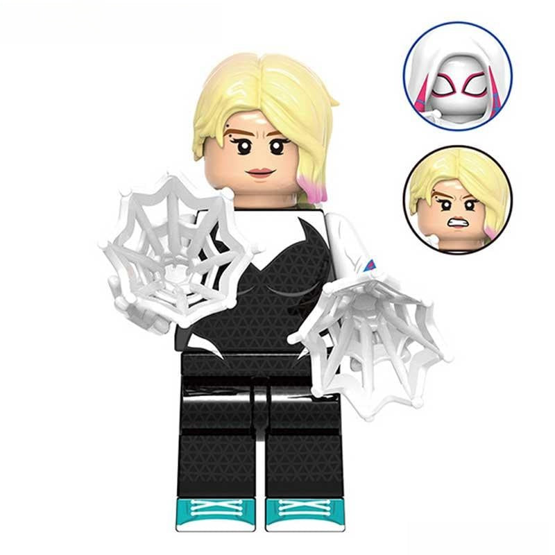 Gwen Stacy Ghost Spider from Spider - Man Across the Spider - verse Minifigures - DelsBricks MinifiguresSpiderman Lego MinifiguresDelsBricks MinifiguresDelsbricks.com