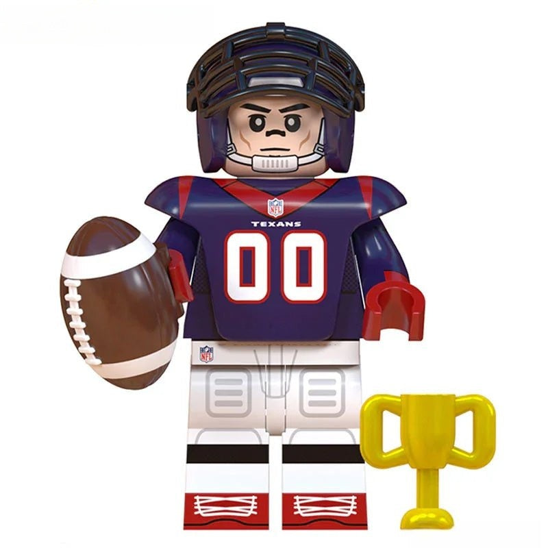 Houston texans NFL Football Teams Lego Minifigures Custom Toys - DelsBricks MinifiguresMinifiguresDelsBricks MinifiguresDelsbricks