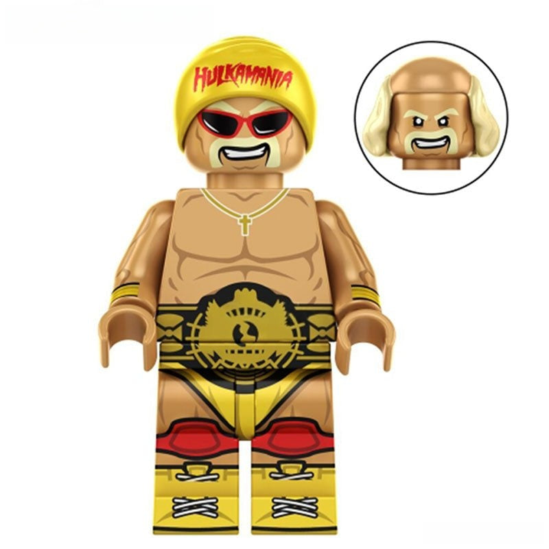 Hulk Hogan Pro Wrestling Lego Minifigures Custom Toys - DelsBricks MinifiguresMinifiguresDelsBricks MinifiguresDelsbricks