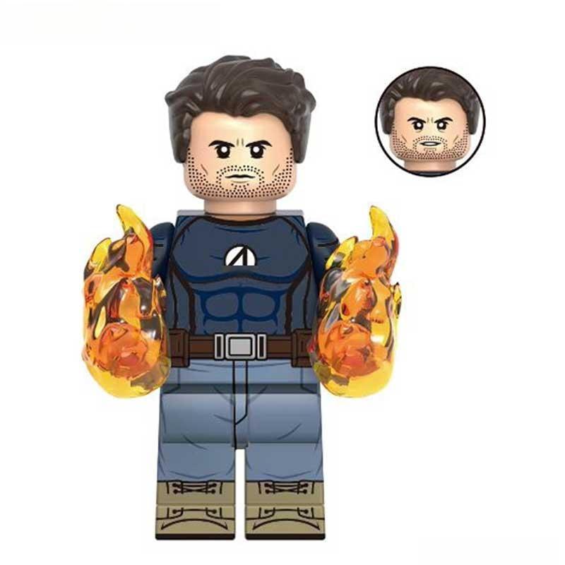 Human Torch from Deadpool & Wolverine Movie Lego Minifigures Custom Toys - DelsBricks MinifiguresMinifiguresDelsBricks MinifiguresDelsbricks