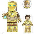 Iron Man Avengers Tony Stark Gold suit Lego Minifigures Custom Toys 3 - DelsBricks MinifiguresMinifiguresDelsBricks MinifiguresDelsbricks