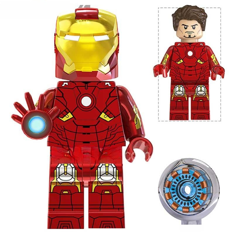 Iron Man Avengers Tony Stark Red Suit Lego Minifigures Custom Toys 5 - DelsBricks MinifiguresMinifiguresDelsBricks MinifiguresDelsbricks