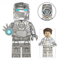 Iron Man Avengers Tony Stark Silver suit Lego Minifigures Custom Toys 4 - DelsBricks MinifiguresMinifiguresDelsBricks MinifiguresDelsbricks