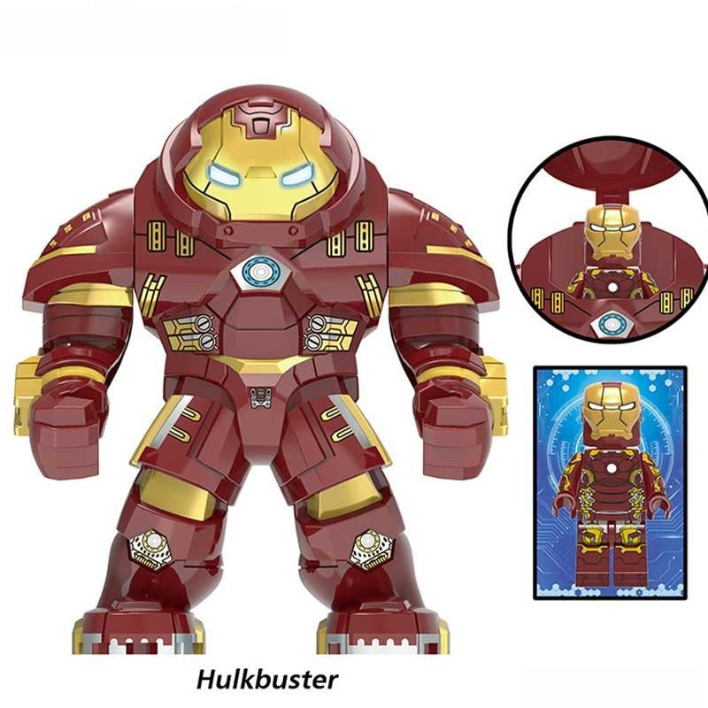 Iron Man Hulk buster Suit Big figure Lego Marvel Custom Minifigures - DelsBricks MinifiguresMinifiguresDelsBricks MinifiguresDelsbricks