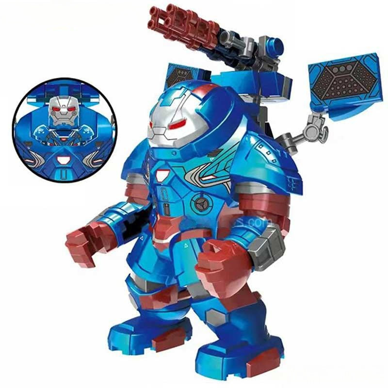 Iron Patriot Hulk buster Suit Big figure Lego Marvel Custom Minifigures - DelsBricks MinifiguresMinifiguresDelsBricks MinifiguresDelsbricks