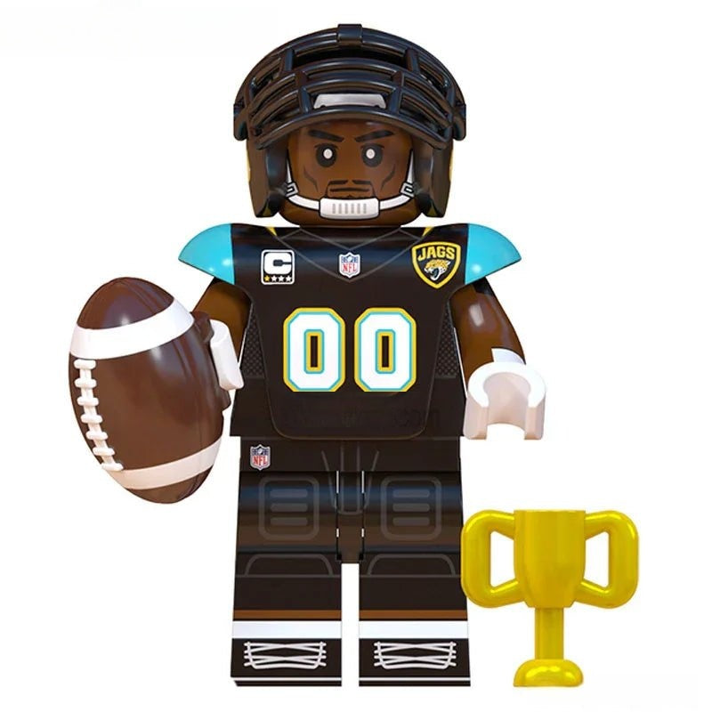 Jacksonville Jaguars NFL Football Teams Lego Minifigures Custom Toys - DelsBricks MinifiguresMinifiguresDelsBricks MinifiguresDelsbricks