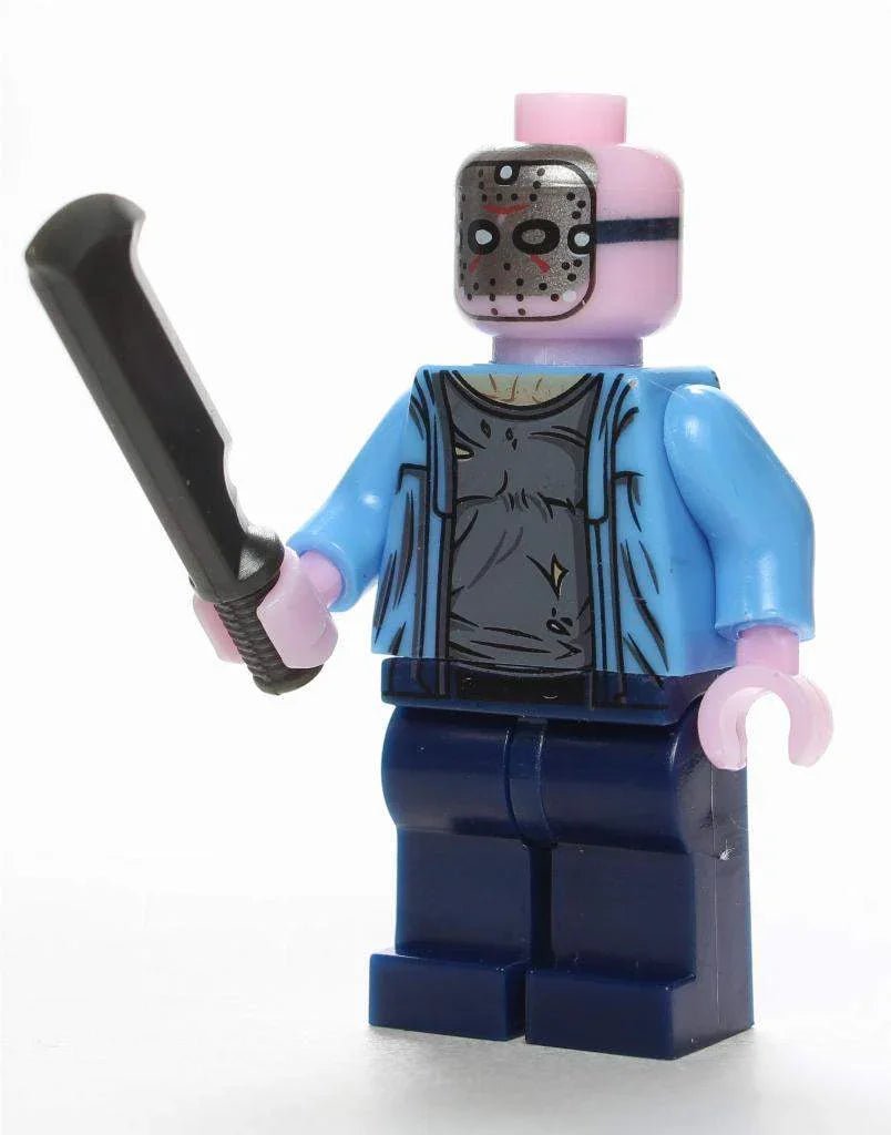 Jason Voorhees Friday The 13th Blue NES Lego Minifigures Custom Horror Toys 5 - DelsBricks MinifiguresLego Horror MinifiguresDelsBricks MinifiguresDelsbricks.com
