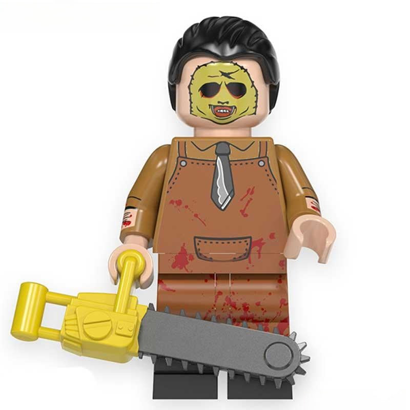 Leatherface Texas Chainsaw massacre Lego Minifigures Custom Horror Toys 1 - DelsBricks MinifiguresLego Horror MinifiguresDelsBricks MinifiguresDelsbricks.com