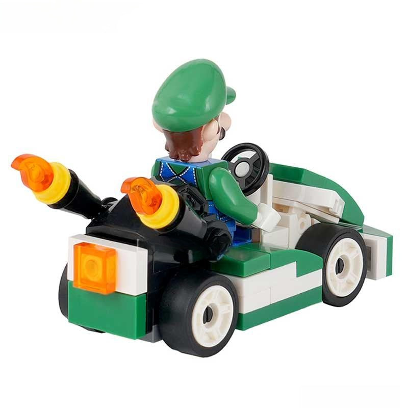 Luigi Kart Brothers Super Mario Lego Minifigures Custom Toys - DelsBricks MinifiguresMinifiguresDelsBricks MinifiguresDelsbricks