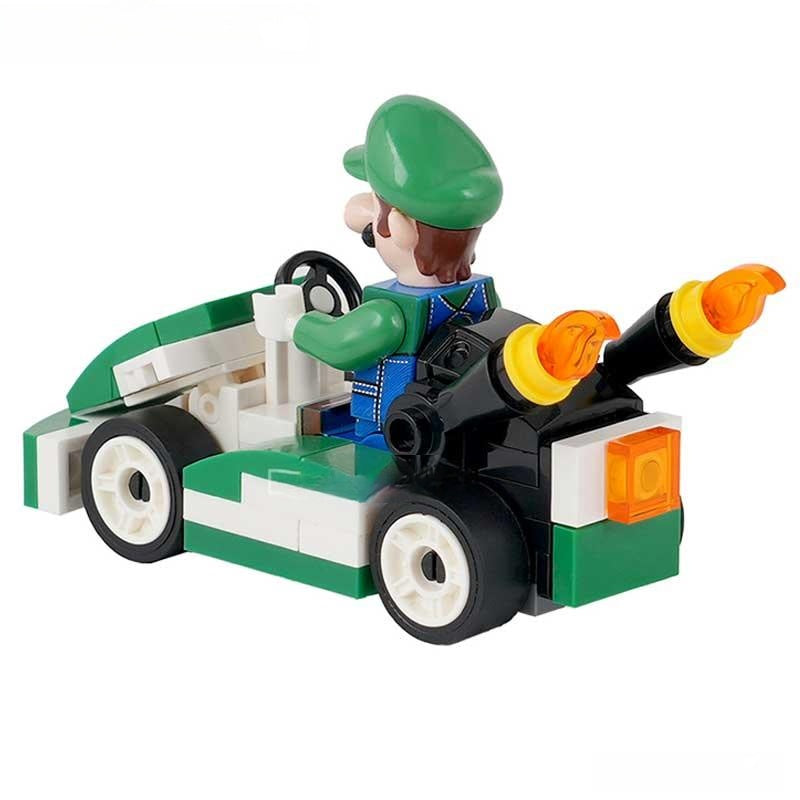 Luigi Kart Brothers Super Mario Lego Minifigures Custom Toys - DelsBricks MinifiguresMinifiguresDelsBricks MinifiguresDelsbricks