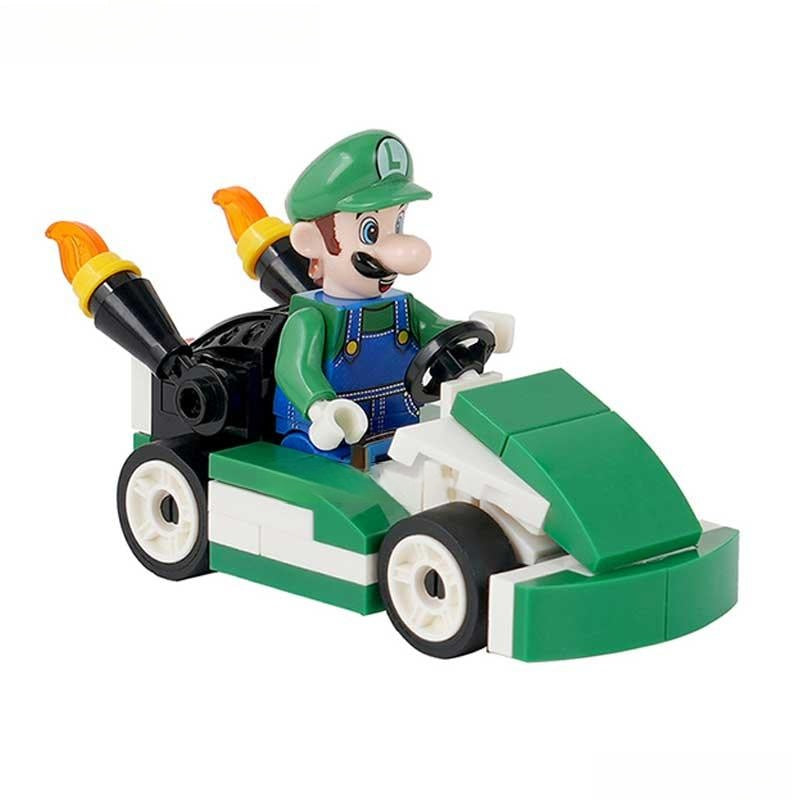 Luigi Kart Brothers Super Mario Lego Minifigures Custom Toys - DelsBricks MinifiguresMinifiguresDelsBricks MinifiguresDelsbricks