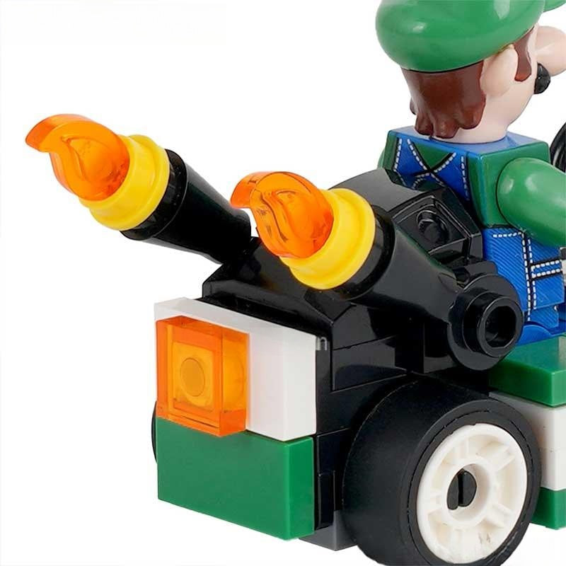 Luigi Kart Brothers Super Mario Lego Minifigures Custom Toys - DelsBricks MinifiguresMinifiguresDelsBricks MinifiguresDelsbricks