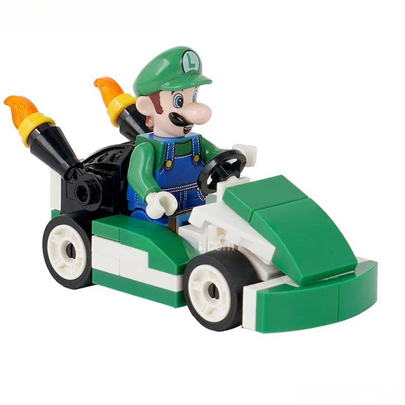 Luigi Kart Brothers Super Mario Lego Minifigures Custom Toys - DelsBricks MinifiguresMinifiguresDelsBricks MinifiguresDelsbricks