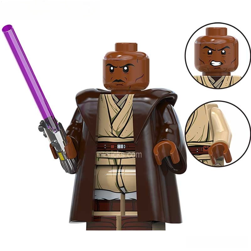 Mace Windu Star Wars Lego Minifigures Custom Toys 3 - DelsBricks MinifiguresLego Star Wars MinifiguresDelsBricks MinifiguresDelsbricks.com