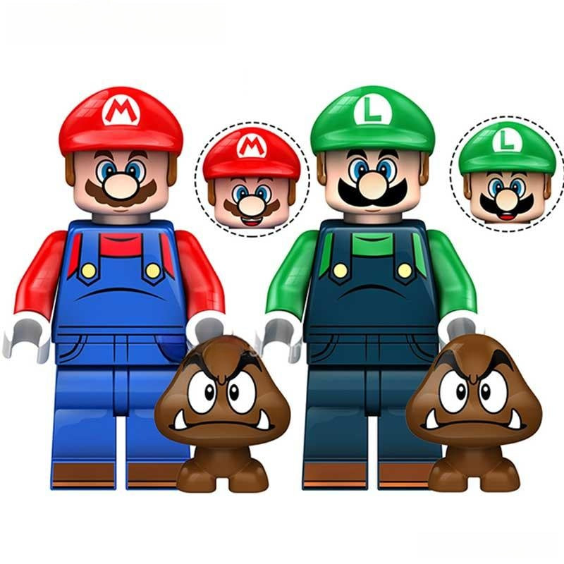 Mario & Luigi Super Mario Brothers Lego Minifigures set 2 - DelsBricks MinifiguresMinifiguresDelsBricks MinifiguresDelsbricks