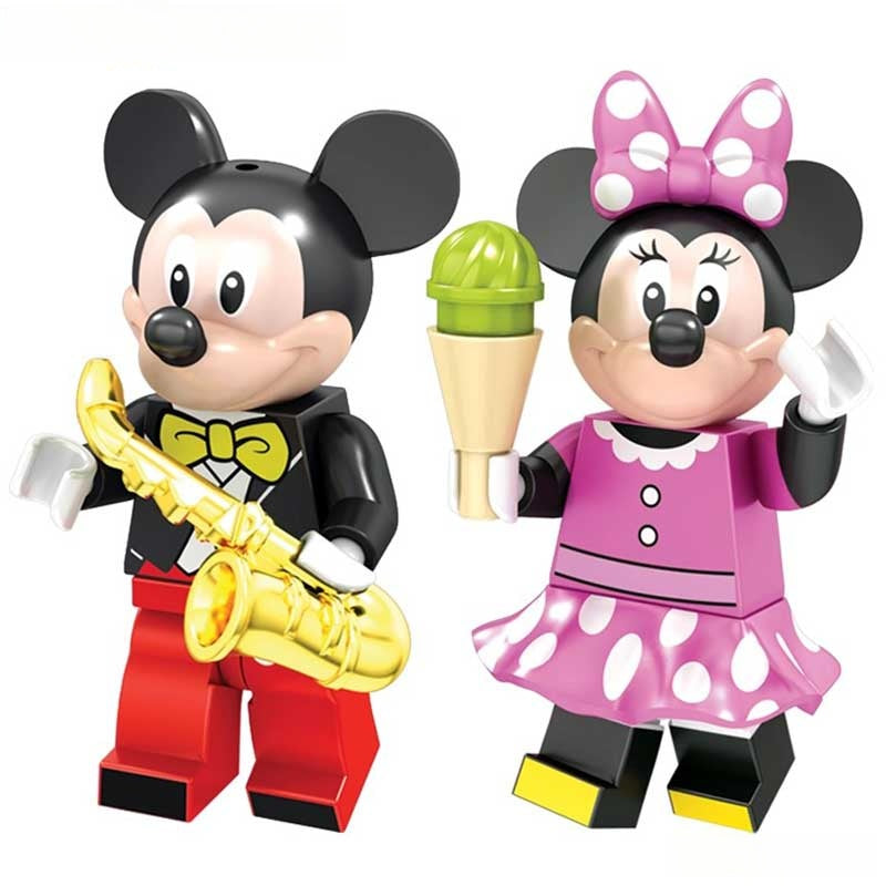 Mickey & Minnie Mouse set of 2 Disney Lego Minifigures Custom Toys 4 - DelsBricks MinifiguresMinifiguresDelsBricks MinifiguresDelsbricks