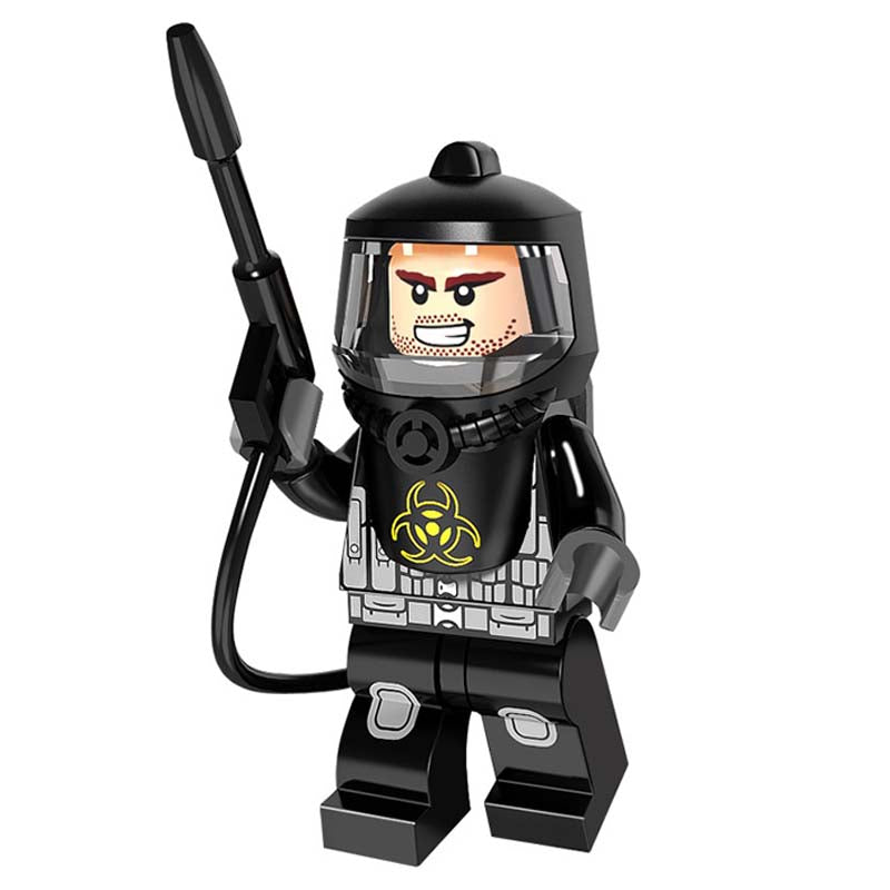 Resident Evil Black Hazmat Guy Horror Minifigure
