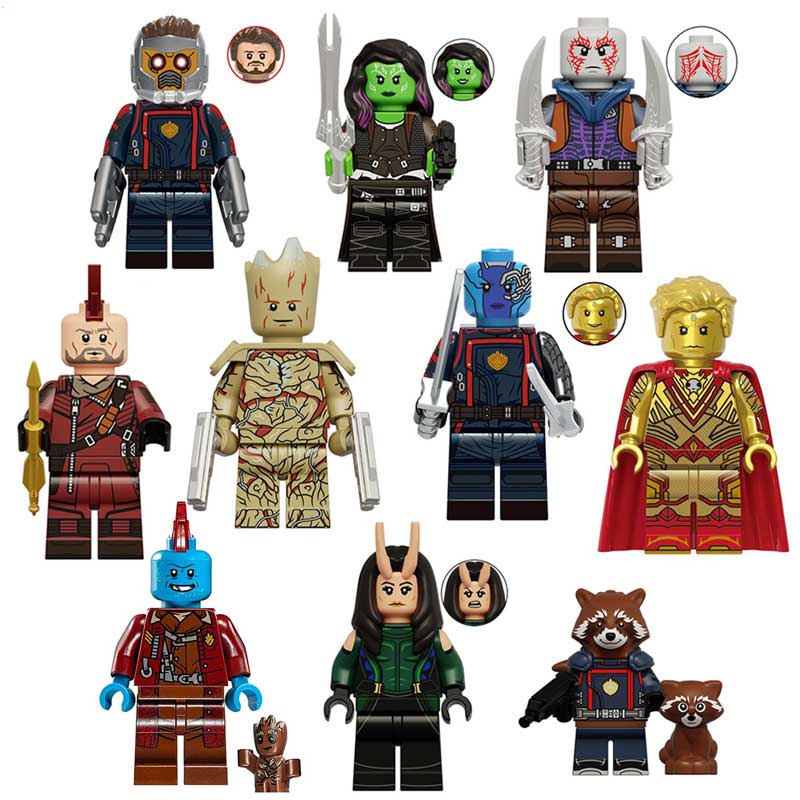 Guardians of the Galaxy set of 10 Best Lego Minifigures Custom Toys
