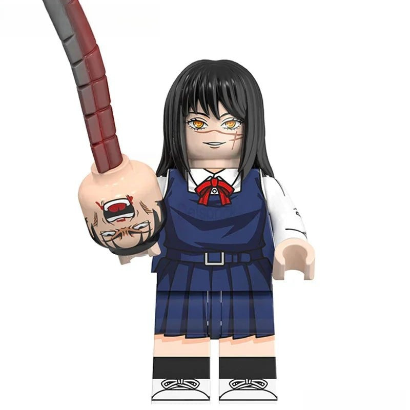 Mitaka Asa from Chainsaw Man Lego Minifigures Anime Toys front view anime collectible figure-inifigure toys