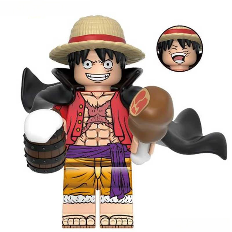 Monkey D Luffy from One Piece Lego Anime Minifigures with Cape - DelsBricks MinifiguresMinifiguresDelsBricks MinifiguresDelsbricks