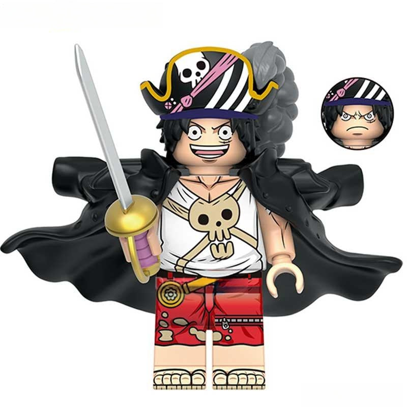 Monkey D Luffy from One Piece Lego Anime Minifigures with pirate gear - DelsBricks MinifiguresMinifiguresDelsBricks MinifiguresDelsbricks