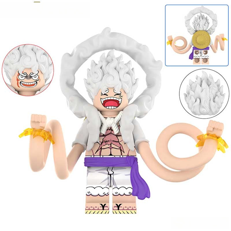 Monkey D Luffy Nika from One Piece Lego Anime Minifigures Custom Toys 16 - DelsBricks MinifiguresMinifiguresDelsBricks MinifiguresDelsbricks