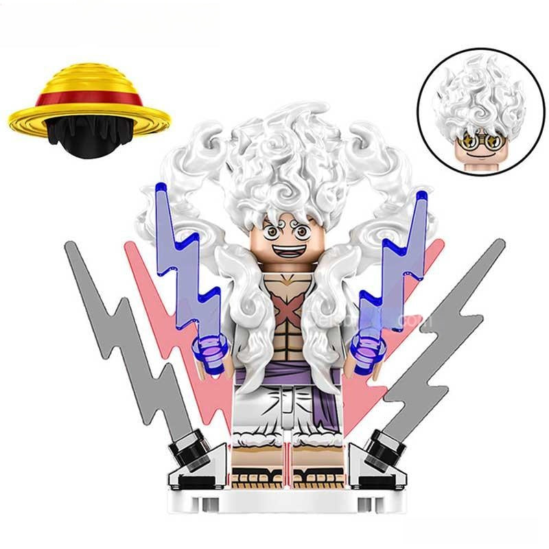 Monkey D Luffy Nika Sun God Gear 5 from One Piece Lego Anime Minifigures - DelsBricks MinifiguresMinifiguresDelsBricks MinifiguresDelsbricks