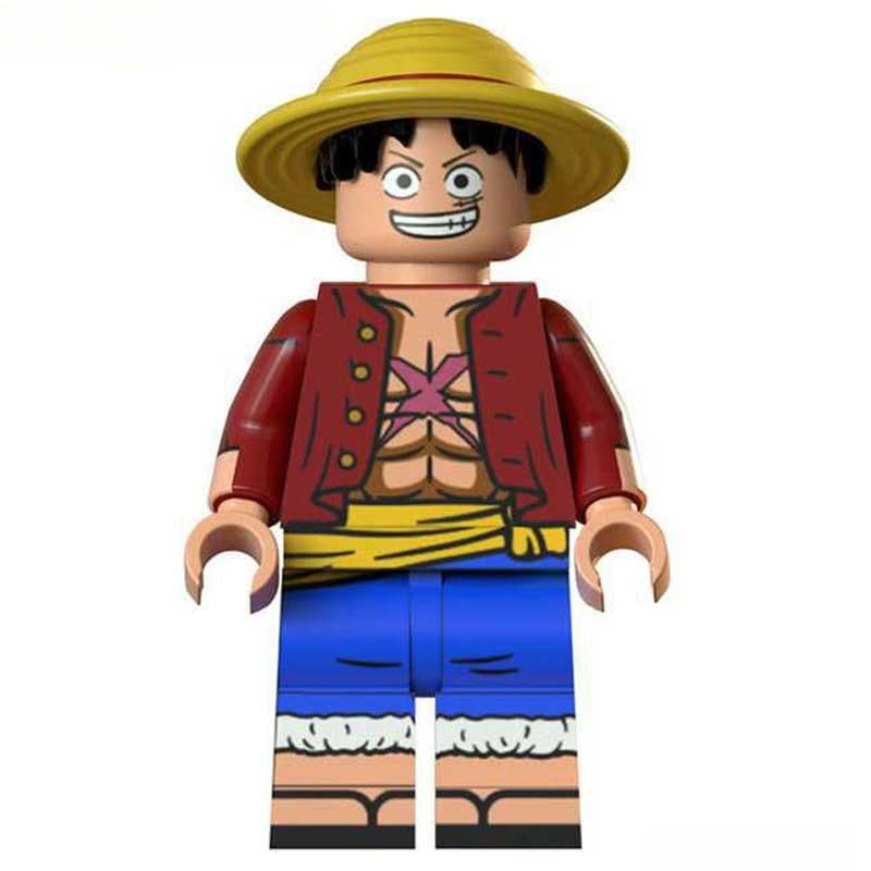 Monkey D Luffy One Piece Anime classic version Lego Minifigures custom toys - DelsBricks MinifiguresMinifiguresDelsBricks MinifiguresDelsbricks