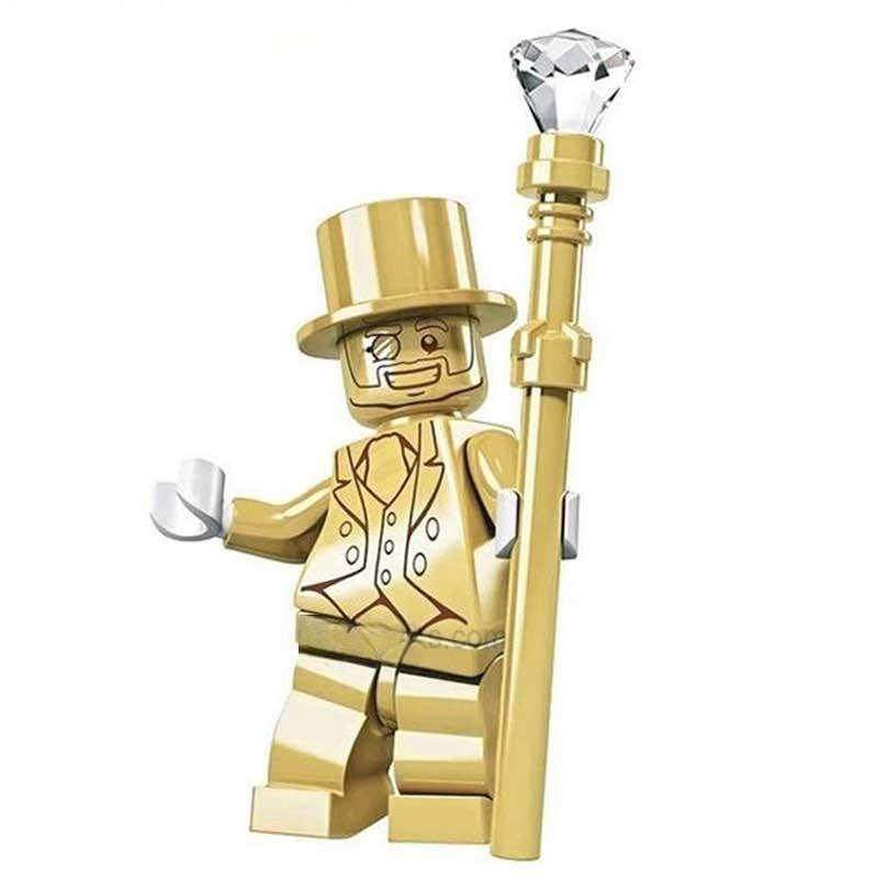 Mr Gold Lego Minifigures Custom Toys (rare) - DelsBricks MinifiguresLego Horror MinifiguresDelsBricks MinifiguresDelsbricks.com