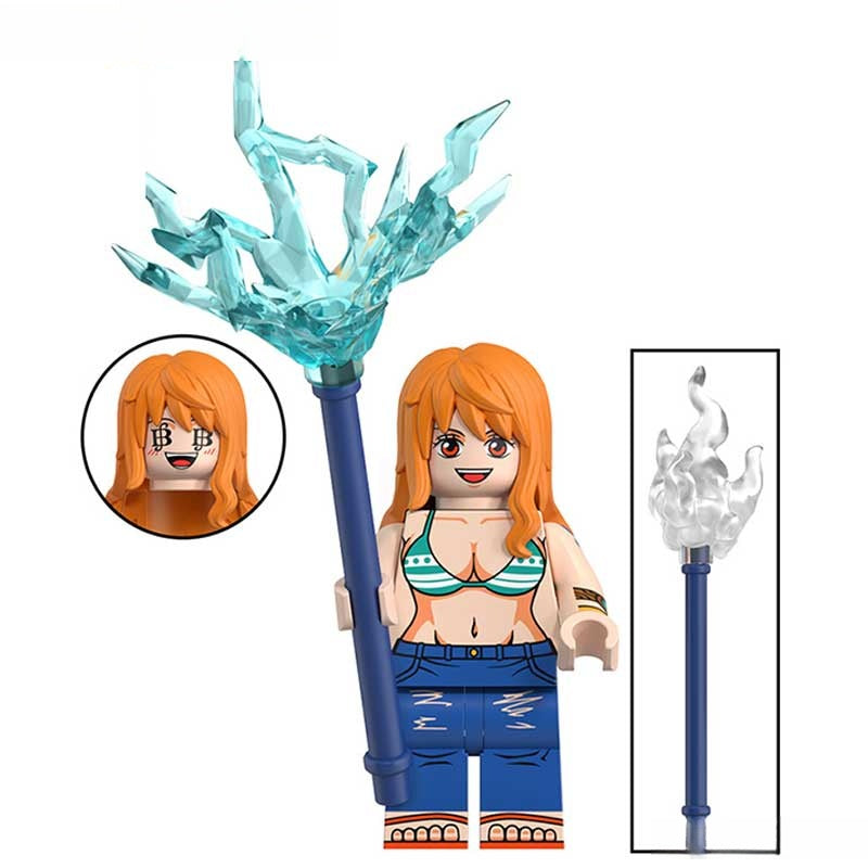Nami from ONE PIECE Anime Lego Minifigures custom toys 5 - DelsBricks MinifiguresMinifiguresDelsBricks MinifiguresDelsbricks