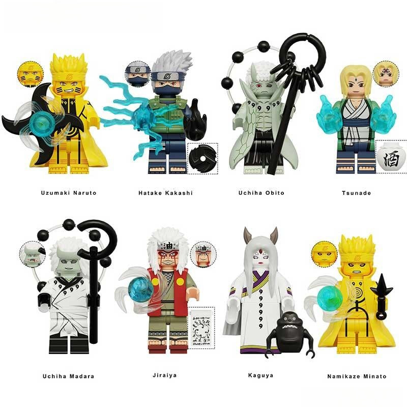 Naruto set of 8 Lego Anime Minifigures Custom Toys - DelsBricks MinifiguresMinifiguresDelsBricks MinifiguresDelsbricks