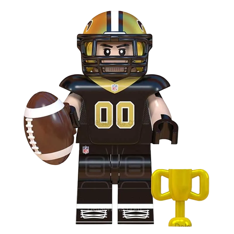 New Orleans Saints NFL Football Teams Lego Minifigures Custom Toys - DelsBricks MinifiguresMinifiguresDelsBricks MinifiguresDelsbricks