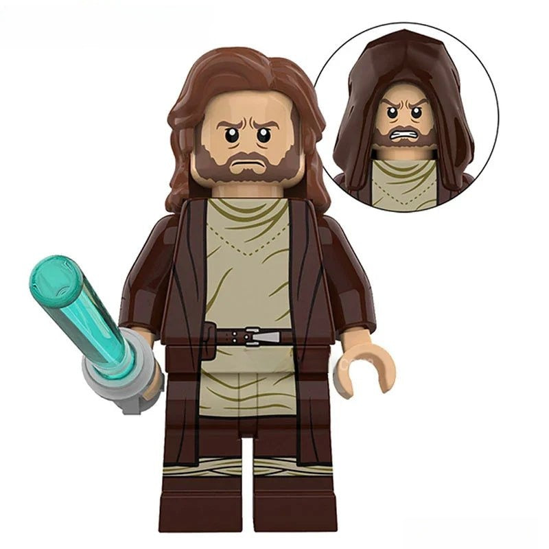 Obi Wan Kenobi with long hair Lego Star Wars Minifigures custom Toys - DelsBricks MinifiguresLego Star Wars MinifiguresDelsBricks MinifiguresDelsbricks.com