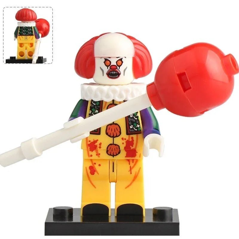 Pennywise Stephen King's IT 1990 Lego Minifigures Custom Horror Toys 1 - DelsBricks MinifiguresLego Horror MinifiguresDelsBricks MinifiguresDelsbricks.com