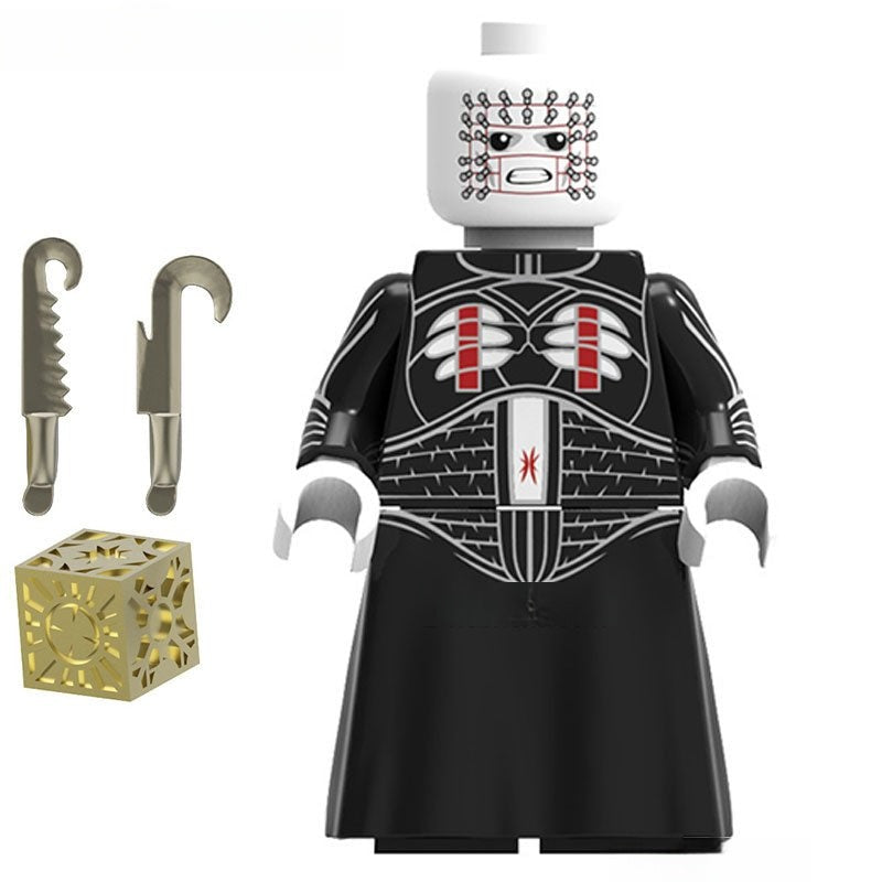 Pinhead Cenobite from Hellraiser Lego Minifigures Custom Horror Toys 2 - DelsBricks MinifiguresLego Horror MinifiguresDelsBricks MinifiguresDelsbricks.com